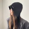 Gorro de Lã Estilo Coreano com Cordão, Modelo Soltinho para Mulheres, Outono e Inverno, Para Cabeças Grandes, Afina o Rosto, Versátil, Quente, Protege as Orelhas, Gorro de Tricô