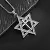 Joyas de moda y accesorios transfronterizos temu AliExpress collar con colgante de estrella de seis puntas de diamante cadena para la clavícula de moda joyería para hombres y mujeres