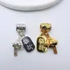 Chapado en Oro Conservación del Color Atrae Riqueza Espaciador de Cuentas Colgante DIY Joyería de Cuentas Hecha a Mano Pulsera Collar Accesorios Venta al por Mayor