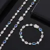 Hip-Hop Europeo y Americano Transfronterizo 6mm Goteo de Aceite Color Cruzado Piedra Preciosa Colorida Ópalo Pulsera Accesorios Usar Collar Al Por Mayor