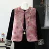 Nueva chaqueta tipo chaleco bordada de estilo chino para mujeres de mediana edad y mayores, un atuendo de otoño moderno y versátil para abuelas