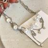 ¡Me encanta el barroco! Collar de perlas con borlas de estrellas y diseño de nicho, cadena de clavícula con temperamento femenino, nuevo collar de verano G