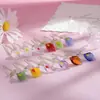 Adornos Pequeños de Flores de Vidrio, Arreglos Florales, Ramos Simulados, Decoraciones de Escritorio, Regalos de Cumpleaños, Flores Eternas de Vidrio para Uso en Coche