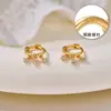 Pendientes de Aro Retorcido de Plata de Ley 999 con Cierre de Mariposa y Circonita Cúbica Tipo Diamante Personalizables Cómodos para Dormir No Necesitan Quitarse los Pendientes Venta al por Mayor