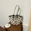 Bolso Sencillo de Lunares con Lazo para el Hombro para Mujer 2026 Verano Nueva Moda Bolso de Hombro Sencillo para el Trabajo