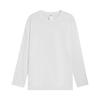 Camiseta de manga larga de algodón pesado retro americano engrosada 260g cuello redondo para hombre y mujer color liso manga larga camiseta interior camiseta lisa