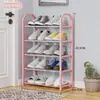 Sapateira Trapezoidal Simples para Uso Doméstico, Colocada na Entrada, Dormitório, Quarto, Armário Sapateira, Varanda, Prateleira de Quatro Camadas, Economia de Espaço
