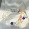 Pulsera de Cuerda de Cristal Multicolor de Siete Pulsos Estilo Yi Nengjing Pulsera de Verano de Alta Calidad Dopamina Versátil para Mujer