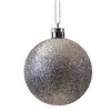 Bolas de Natal em atacado são adequadas para decoração de janelas, enfeites de árvore de Natal, decorações de Natal de plástico metalizado com glitter e decorações pendentes personalizadas.