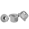Brida de Acero Inoxidable 304 Tuerca de Seguridad de Nylon Estándar Nacional GB6183 Diente de Sierra Antiaflojamiento Hexagonal Exterior Tapa de Perno m4m8