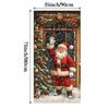 2026 Nueva Cortina de Puerta de Navidad Tela Colgante Sombrero de Navidad al Aire Libre Muñeco de Nieve Fondo Decoración Tela Colgante Cubierta de Puerta Venta al por Mayor