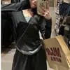 Conjunto de moletom com capuz e calça de agasalho para mulheres, adequado para primavera e outono, estilo coreano moderno, top que afina a silhueta, conjunto casual de calças largas para mulheres