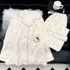 Yunduo Algodón Otoño 2025 Pijama de Mujer Pantalón de Manga Larga Cárdigan Solapa Pijama Traje Casual de Mujer Ropa para el Hogar