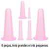Massajador de Ventosa de Silicone Facial Copo a Vácuo para Aplicação de Óleo Facial, Massagem de Meridianos e Terapia de Ventosaterapia na Área dos Olhos
