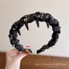 Diadema de estilo de cabello para la frente de caña alta 2026, versátil con dientes para un agarre antideslizante, diadema para lavarse la cara, colección de accesorios para el cabello para mujeres