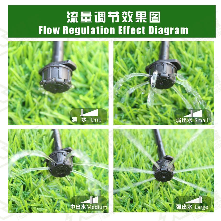 可调滴头出水效果图2