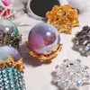 Alta Retenção de Cor Zircônia Incrustada Recortada Suporte de Flor Grande Tampa de Flor Espaçador Furo Reto DIY Acessórios para Joias com Contas de Cristal Atacado