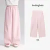 Pudding Haru Ropa de Otoño para Niñas Ropa Infantil Pantalones Casuales 2026 Otoño Nuevo Estilo Infantil Pantalones de Chándal Curvos Simples para Niños