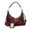 Bolso Tote Retro de Estilo Coreano de Gran Capacidad 2025 Nueva Moda Versátil para Viajar Textura Bolso de Hombro Bolso de Motocicleta para Mujer