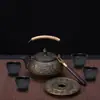 Sala de Modelos Casa de Té Estante Antiguo Juego de Té Decoración Suave Estilo Chino Nuevo Tetera Pequeña Creativa Olla de Hierro Fundido Adornos para Sala de Té