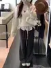 Suéter de Punto Grueso Estilo Coreano con Oso Bordado, Suave y Ceroso, Interior Suelto de Manga Larga, Ropa Interior Cálida, Top Grueso para Otoño e Invierno para Mujer