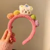 Acessórios de cabelo especiais para máscara facial feminina, nova faixa de cabelo de pelúcia de urso para outono e inverno, faixa de cabeça para lavar o rosto com maquiagem, touca de lavar o rosto de desenho animado
