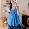 6175# Camisa Protectora Solar sin Mangas Holgada Estilo Coreano para Mujer Ropa de Abrigo de Verano Sentido del Diseño Casual Versátil Chaleco Dulce Moderno