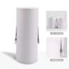 Cubo de almacenamiento para brochas de maquillaje de cuero PU mini tamaño pequeño cubo para brochas a prueba de polvo impermeable portátil cubo para brochas de maquillaje con tapa