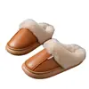 Colección nueva de invierno 2026: Pantuflas impermeables, cálidas y forradas de felpa para mujer y hombre para otoño e invierno, diseño simple, adecuadas para parejas, venta al por mayor disponible