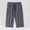 Pantalones cortos deportivos casuales de seda de hielo de verano para hombre, pantalones de cinco puntos, sueltos, finos, cómodos, casuales, pantalones capri de secado rápido 2024