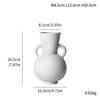 Cerámica Cocida Pigmentada Blanca Simple Artesanías Creativas Florero de Barriga Grande Binaural Adornos Decorativos Estilo Europeo Venta al por Mayor Transfronteriza