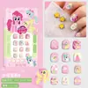 Pegatinas para Uñas Infantiles My Little Pony Usables 3D Cortas Uñas Postizas para Niños Removibles