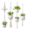 Bolsa de Red para Maceta Combinada, Bolsa de Red Tejida a Mano para Plantas de Jardinería, Cesta Colgante, Popular Bolsa de Red Creativa de Cuerda de Algodón de Amazon
