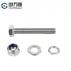 Juego de Tuercas Combinadas Externas Hexagonales de Acero Inoxidable 304 Tapa de Tornillo de Bloqueo Antiaflojamiento M3M4M5M6M8M10-M20