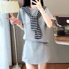 Conjunto de Mujer Shanlida Di Moda Estilo Coreano 2026 Verano Nuevo Popular Casual Holgado Versátil Manga Corta Falda Corta