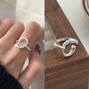 Anillos Únicos Irregulares Apilables para Mujer, Elegantes Anillos Abiertos Geométricos en Forma de C, Anillos de Dedo Índice de Moda