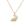 Australia Europa antigua y Estados Unidos transfronterizo chapado en cobre oro real circón colgante de delfín collar femenino INS nicho lindo delicado cadena de clavícula