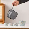 Horno Ru Caqui Ruyi Tetera de Mano Set de Té de Viaje con Tetera de Cerámica Agrietada Logo del Set de Té de Viaje Disponible