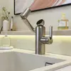 Nuevo grifo de lavabo de baño mecánico digital multicolor de dibujos animados lindos, para agua caliente y fría