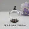 Joias DIY Acessórios Feitos à Mão Pingente com Tampa de Vidro Transparente Garrafa de Vidro Pingente com Base de Renda Fabricante de Pingentes Atacado