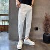 Jeans Casuais Cropped de Verão Masculino 2024 Novo Marca da Moda Elegante Branco Versátil Calças Slim