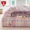 Sábana bajera de gasa de doble capa, pieza única, para uso doméstico, ropa de cama, protector de colchón, adecuado para dormitorios estudiantiles, tamaño individual, sábana y colcha antideslizantes