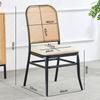 Silla de Comedor de Ratán Nórdico para el Hogar Hierro Vintage Combinación de Mesa y Silla para Restaurante Silla con Respaldo Silla de Bolsa Suave Silla de Comedor de Lujo Ligero Amazon