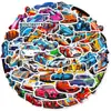 50 Pegatinas Interesantes de Carreras para Niños, Dibujos Animados Sin Repetir Superdeportivos Jdm Carreras Transfronterizas Geniales Pegatinas Personalizadas DIY