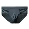 Calzoncillos de Malla para Hombre Sexy Bóxers Calzoncillos para Hombre Ultradelgados Transpirables de Malla de Seda de Hielo