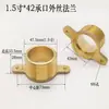 Flange de Soquete com Rosca Macho de Latão com Orelhas Rosca Externa Direta Borda d'Água Junta Única Rosca Macho Fabricante de Flange de Cobre