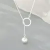 Cadena de suéter dibujable personalizada de Corea del Sur con diseño de nicho, collar de hueso de serpiente simple, casual y elegante