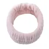 Anillo para el pelo de mujer de moda transfronterizo Banda para el pelo de maquillaje para casa Banda para el pelo semiacabada Felpa linda de color sólido Pulsera de lavado para la muñeca