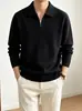Suéter de Punto con Cuello para Hombre de Alta Calidad Otoño Invierno Cálido Cómodo Casual Versátil Manga Larga Capa Base Ropa Exterior Dropshipping