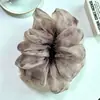 Pinza de Plátano de Malla Esponjosa~Vibras Perezosas Estilo Hong Kong 2026 Nuevo Pinza de Moda para el Cabello Accesorio de Moda para el Cabello